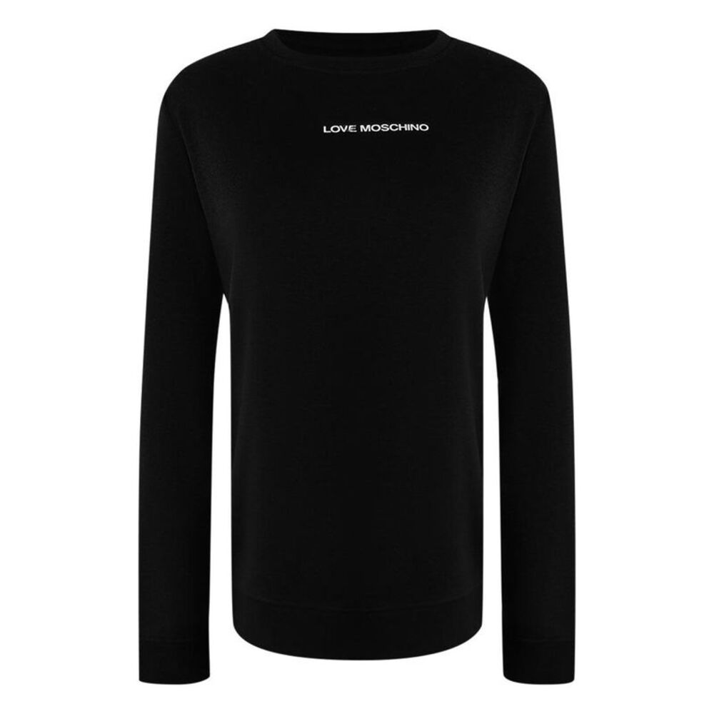 Love Moschino Unisex Adult Small Logo Long-Sleeved Sweatshirt / Black